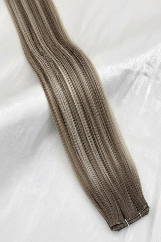 Rooted Ash Blonde/Bright highlights
