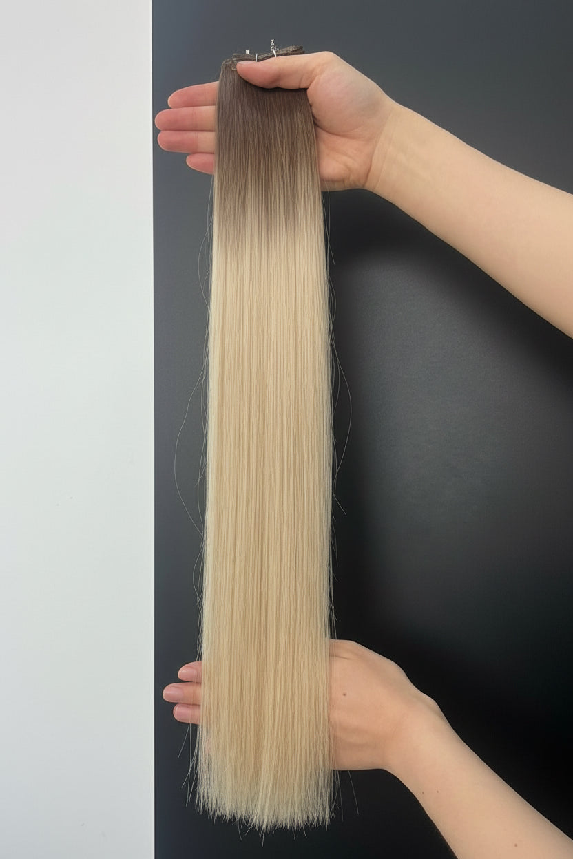 Bright blonde/Rooted Ash Brown
