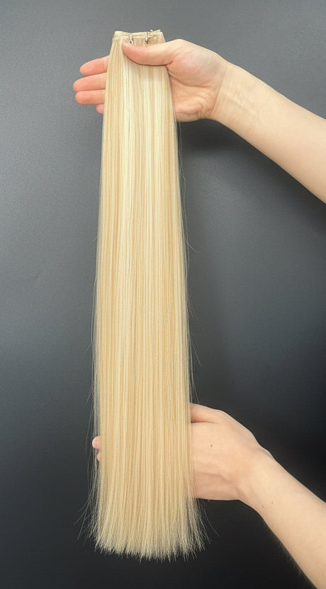 Blonde with cool tone highlights